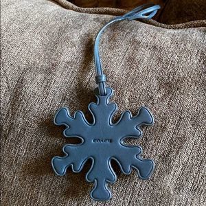 Coach tag blue Christmas ornament